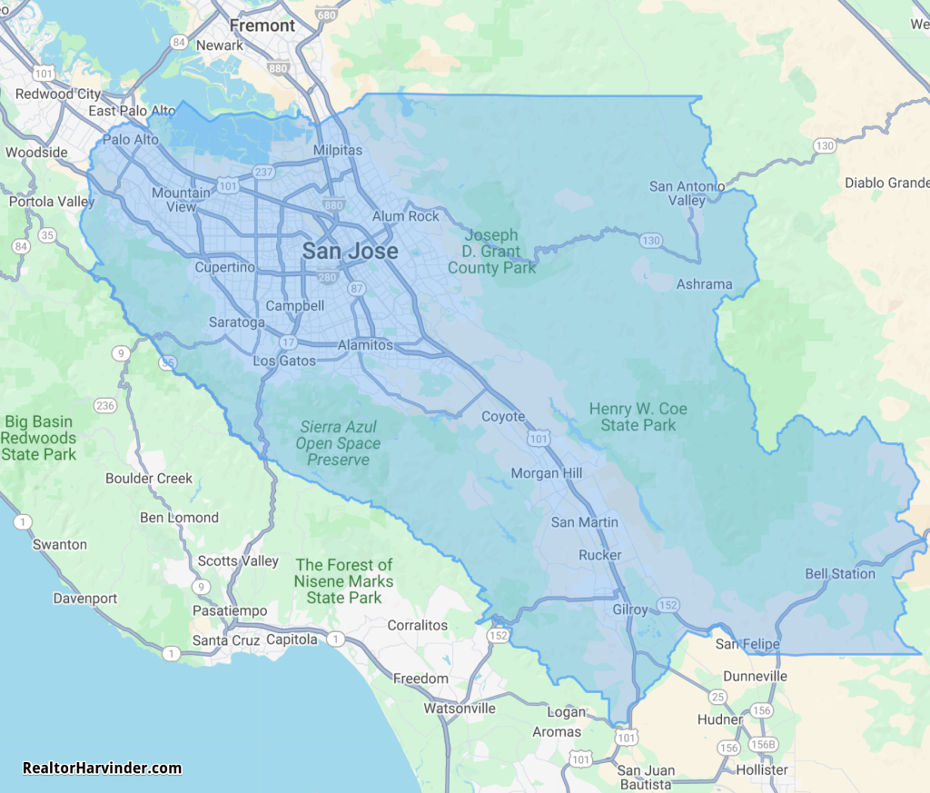 Map, Inventory, Harvinder Balu, RealtorHarvinder.com Santa Clara County