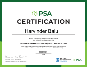 REALTOR Institute (GRI) designation, Harvinder Balu, RealtorHarvinder, Balu, Fremont, Milpitas, San Jose, Alameda County, Santa Clara County, Hayward, Union City, Newark, Realty Experts, Mission, Certificate