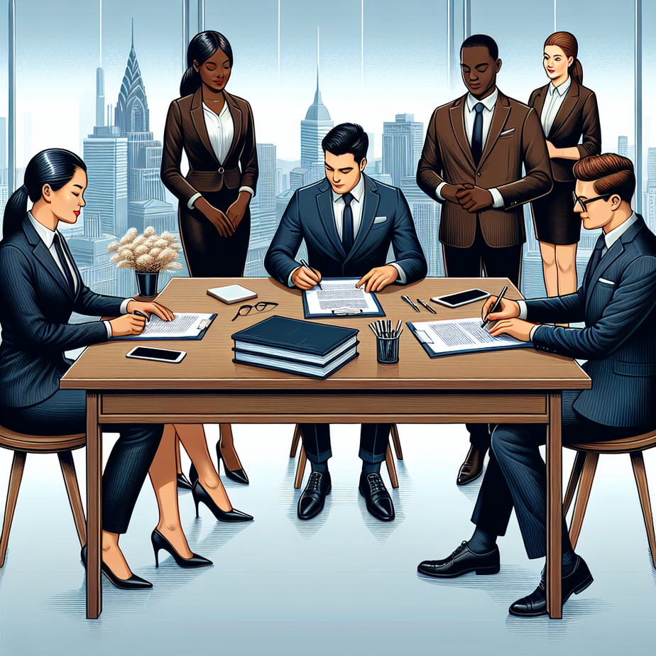 People signing real estate agreements