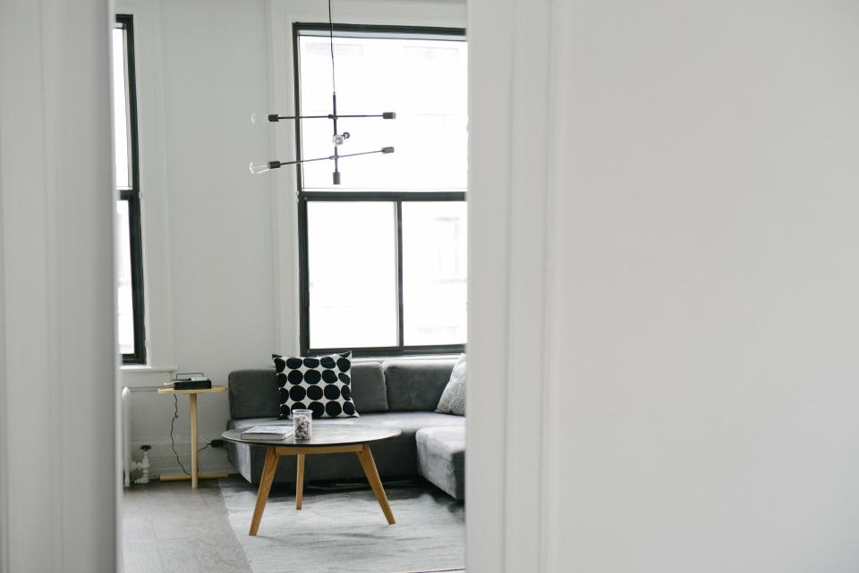 Living room of a newly purchased home