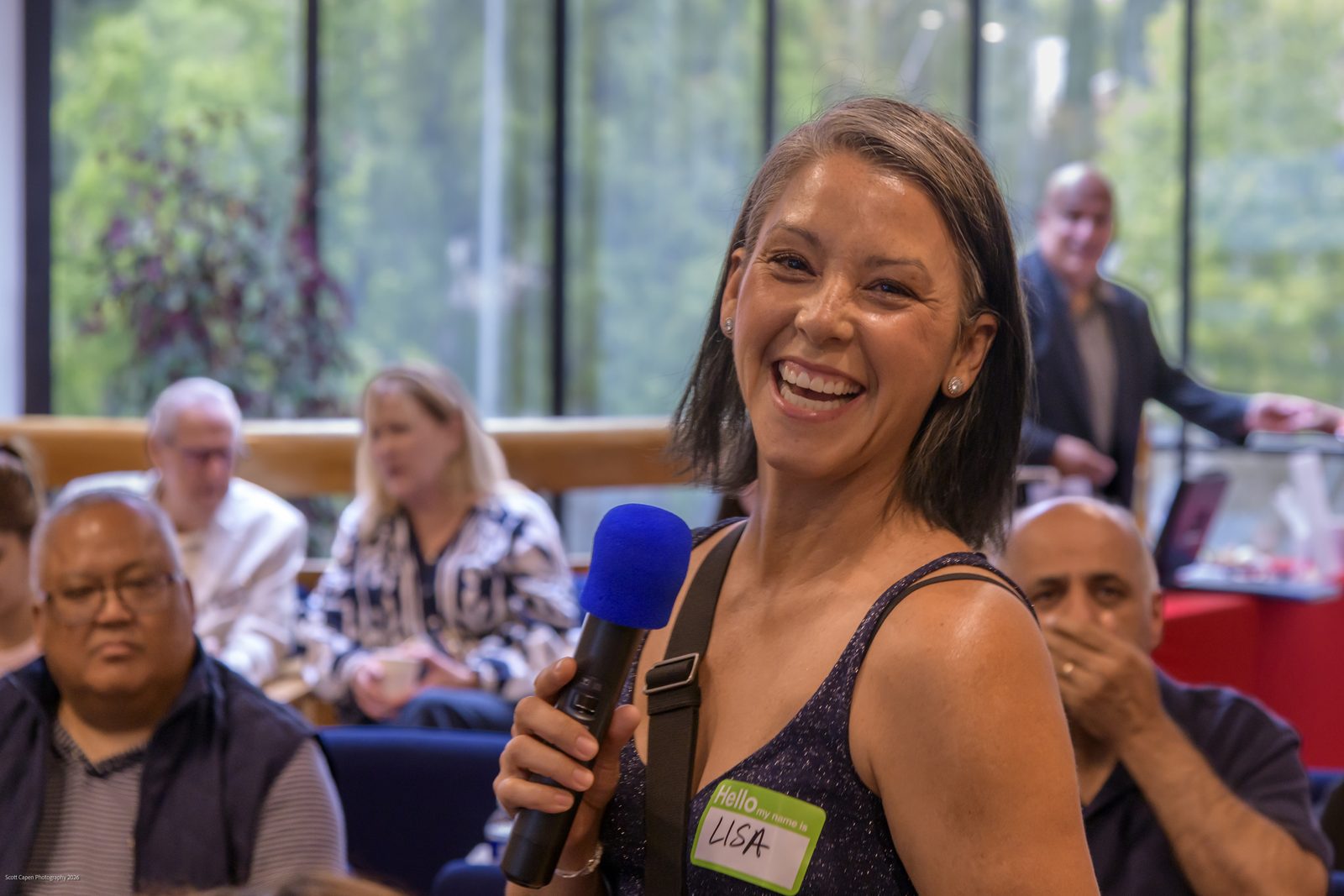A first-time guest introduces herself